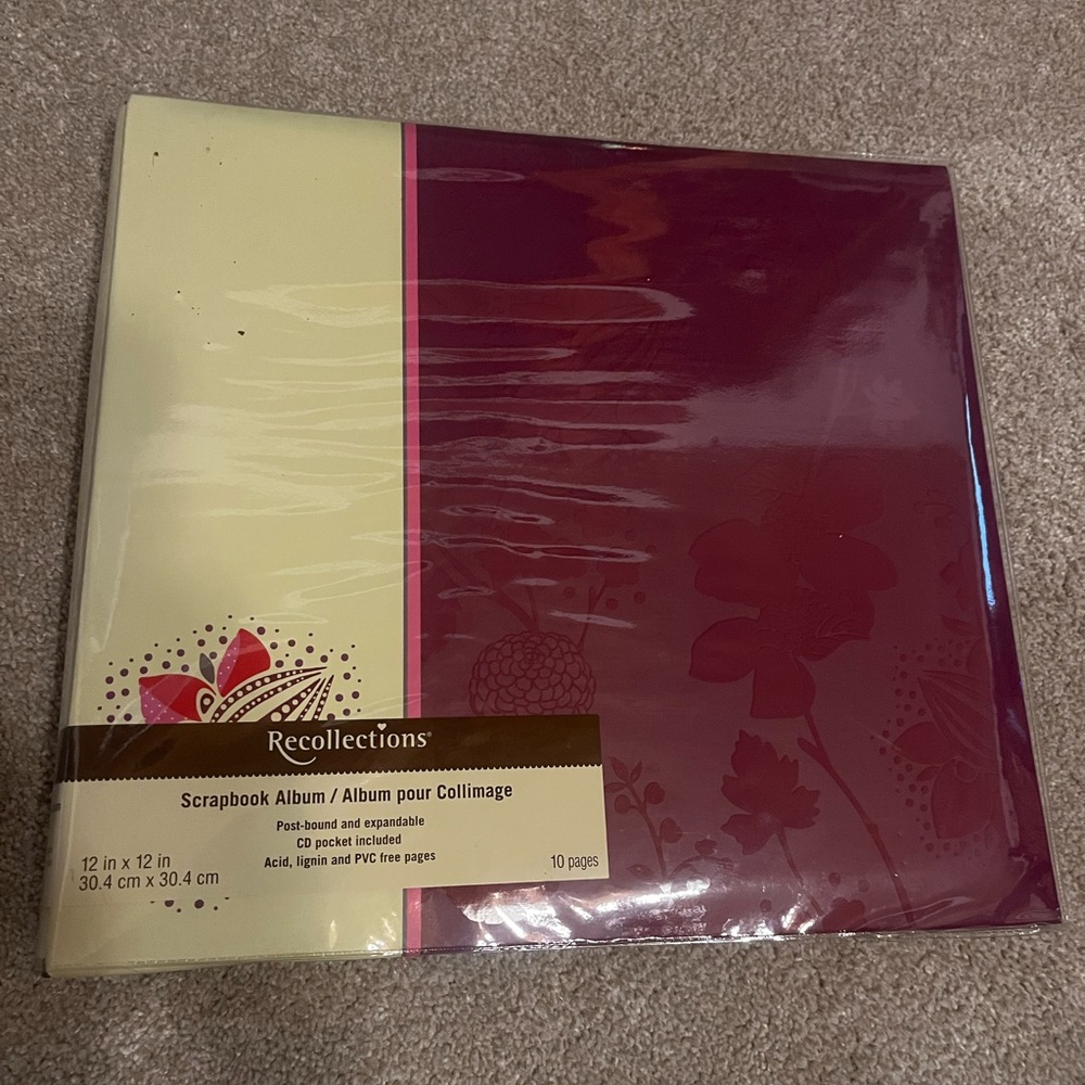 Recollections Scrapbook Album - burgandy and Cream